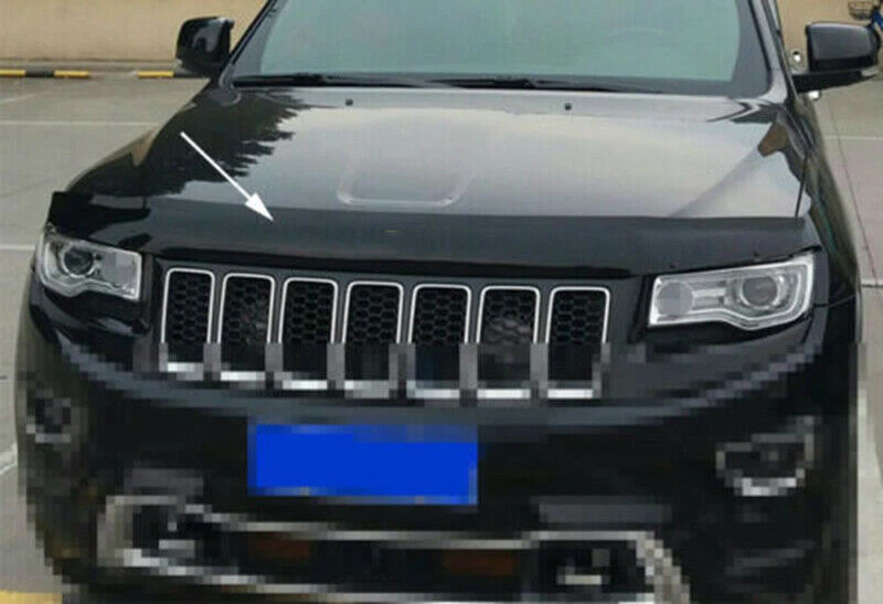Protector de capó deflector protector contra insectos delantero para Grand Cherokee 14-20 Foto 3 de 4