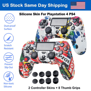 Ps4 Silicone Rubber Soft Skin Case Cover Grip For Playstation 4 Ps4 Controllers Ebay