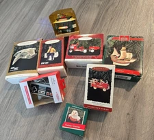 HALLMARK LOT KEEPSAKE CHRISTMAS TREE ORNAMENTS TREK TRACTOR NINTENDO GODIVA