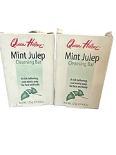 Lot of 2 Queen Helene Mint Julep Face & Body Bar Soap 4.4 oz. NEW SEALED