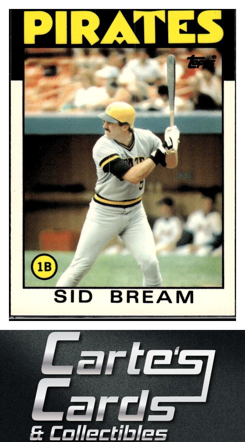 Sid Bream 1986 Topps Tiffany #589 Pittsburgh Pirates