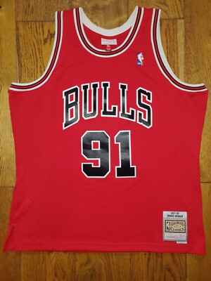 Dennis Rodman Chicago Bulls Basketball Jersey Mitchell Ness NBA Last  Dance XL UK
