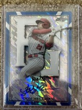 2021 Dom Hellman Leaf Perfect Gam Proof Blue Marble Rookie Auto 1/1