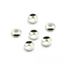 100 pcs Platinum Brass Tiny Bead Cones Caps Bead Caps 3x0.8mm Jewelry Findings