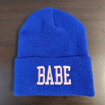 Babe Beanie Hat Womens Blue K It OSFA