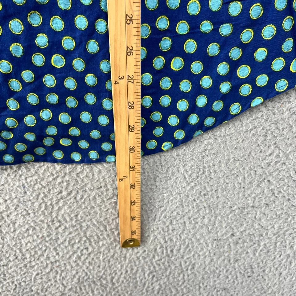 Vintage Perry Ellis Shirt Mens Large Blue Button Up Linen Cotton Polka Dot NWT - Image 4 of 4