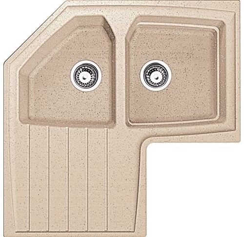 Lavello Cucina 2 Vasche Angolare eff. Fragranite Franke 114.0068.474 ATG 621-E