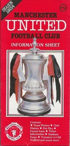 MANCHESTER UNITED FOOTBALL CLUB INFORMATION SHEET 1983 1984