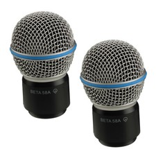 2x Wireless Mic Replacement Head Capsule Fit For Shure BETA58/58A Microphone sf