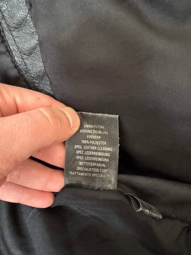 Vintage 90s Black Biker Leather Jacket Men's Size S - Picture 10 of 13