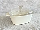 Vintage Corning Ware A-1.5-B White Dish 1.5 qt Casserole Dish & Pyrex Lid A-7-C