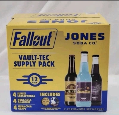 Fallout x Jones Soda Co - Vault-Tec Supply Pack, 12 fl oz, 12-pack SAMEDAY SHIP
