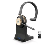 Wireless Headset with Mic for Work AI Noise Cancelling