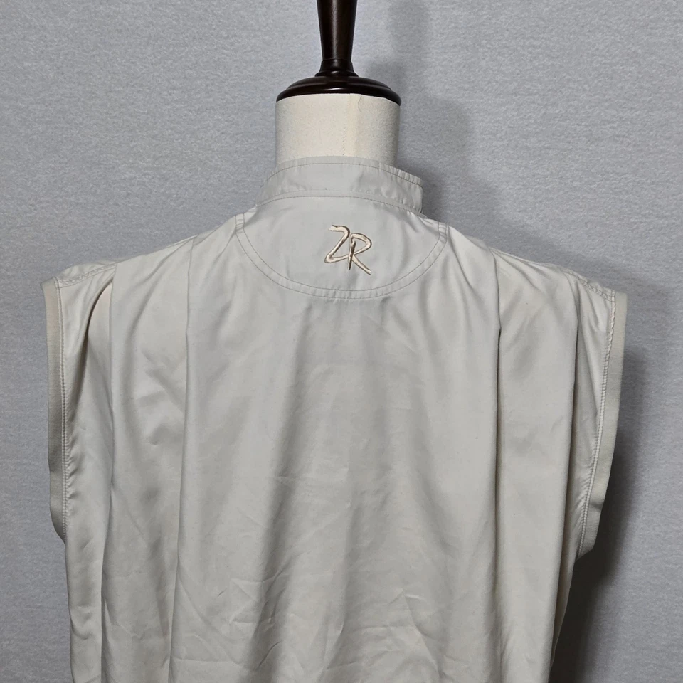 NWT Zero Restriction Vest Mens Medium Beige Golf Outerwear 1/4 Snap Pullover USA - Image 4 of 4