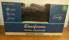 Dearfoams Men's Memory Foam Slippers size XL 13-14 shoe size D1