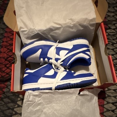 Nike Dunk Low GS Blue White Leather Unisex Kids Sneakers 5.5Y DV7067-400