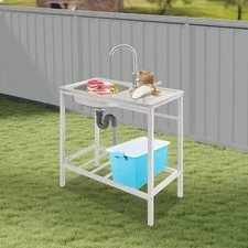 Kitchen Utility Sink Laundry Sink Stainless Steel Single Bowl Washing Station