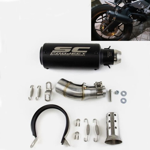 Slip for Yamaha MT-03 YZF R3 2016-2026 Exhaust Mid Tail Pipe Muffler Tips Black
