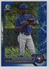 2022 Bowman Chrome Prospects Blue Shimmer Refractor /150 Rikelvin De Castro 1jk7