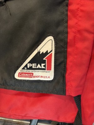 Vintage Coleman Peak 1 External Frame Hiking Backpack Red Camping