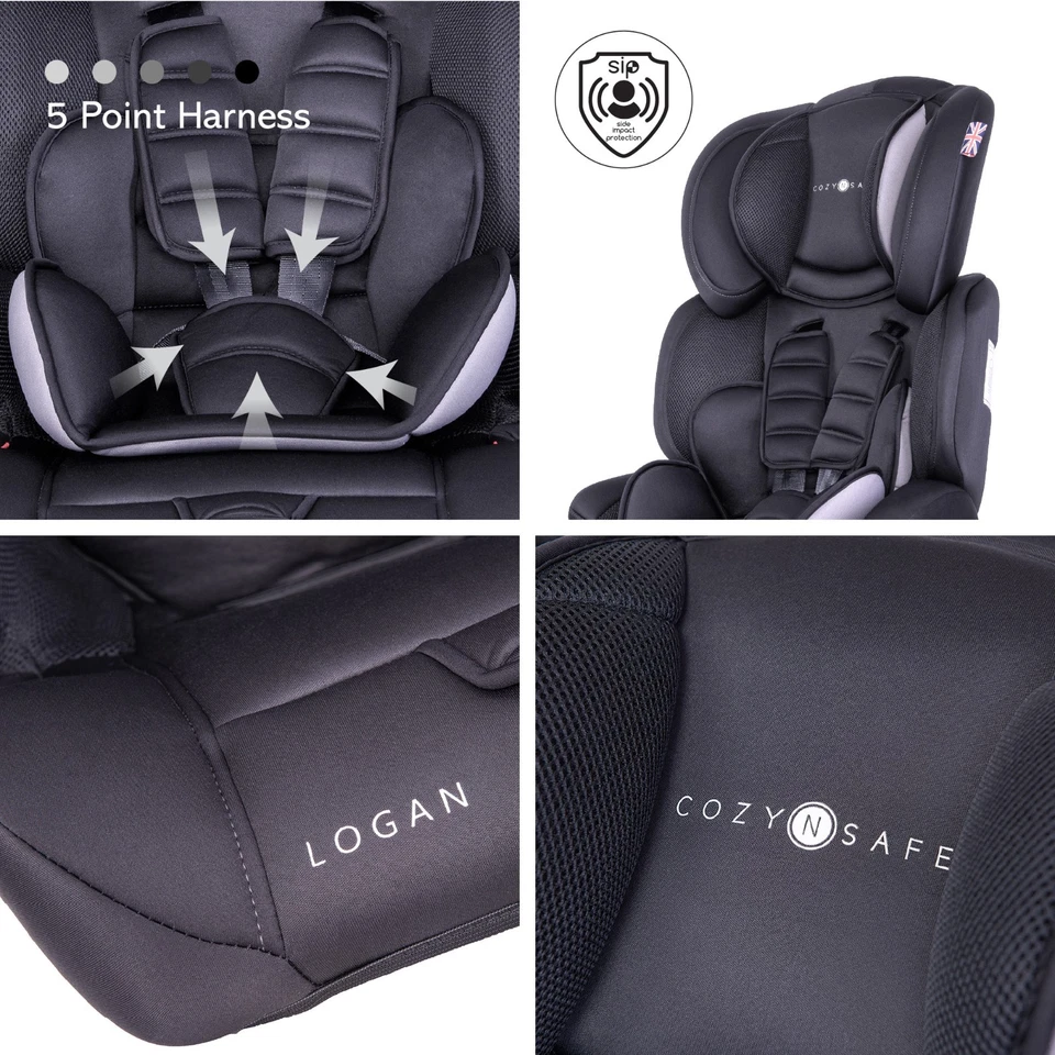 Cozy N Safe Logan Car Seat 9-36kg Group 1/2/3 5-Point Harness Booster 9m-12 Yrs - Image 4 of 4