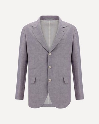 BRUNELLO CUCINELLI MEN'S LAVENDER WOOL LINEN SILK BLAZER MSRP $5390