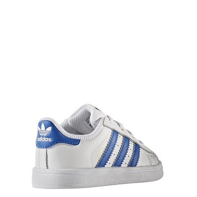 adidas Unisex-Baby-Schuhe Superstar I  Größe 17 weiß/blau