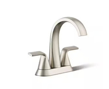 KOHLER Cursiva 4" Centerset 2-Handle Bathroom Faucet in Vibrant Brushed Nickel