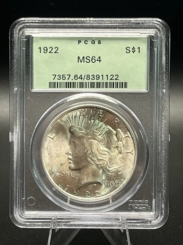1922 Peace Dollar PCGS MS64 | Green Label