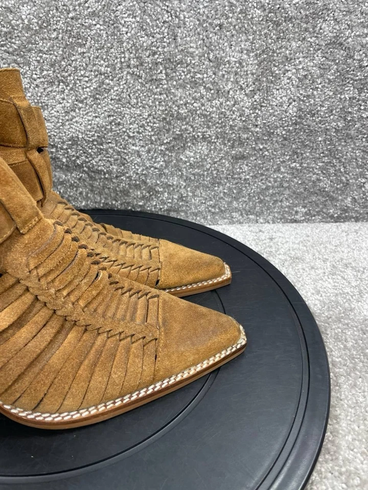 Jeffrey Campbell Boots Womens Size 9 Travis Brown Leather Ankle Heeled Bootie - Image 2 of 4