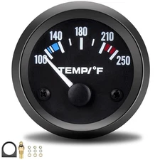 Universal 2"/52mm Water Temperature Gauge 100-250℉ Water Temp Gauge Kit DC12V...