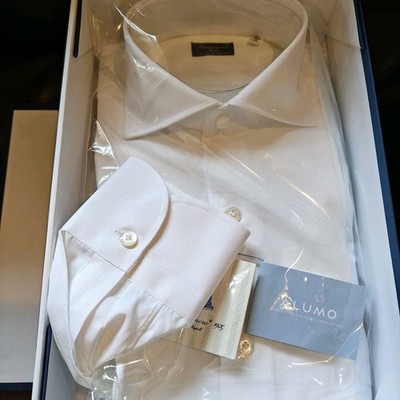 Finamore  Alumo Swiss cotton shirt 16 -41 Barrel Cuffs 