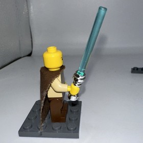 Lego Star Wars Minifigure Obi-Wan Kenobi Yellow Head, Lightsaber 7161!