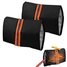 2PCS Upgrated Outdoor Faucet Cover for Winter Freeze Protection Frost Orange
