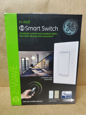 #ad GE Enbrighten In Wall Z Wave Plus Smart Paddle Switch GE ZW4005 $34.75