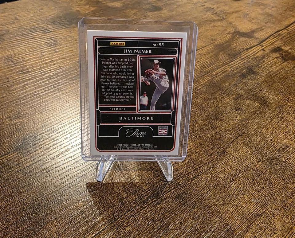 2023 Panini Three And Two Jim Palmer Refractor 5/20 Orioles - Image 2 of 2