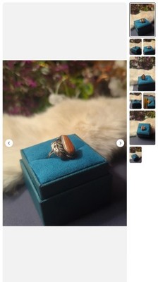 Sterling 925 selten rosa stachelige Auster Gr.6 Ring handgehämmert individuelles Zebramuster