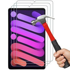 3pcs Tempered Glass Screen Protector for Apple iPad Mini 7th Gen 8.3'' 2024 Bulk