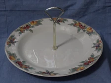 ROYAL  DOULTON  "Autumn Fruits" Tidbit Dessert Snack Serving Tray Dish w/ Handle