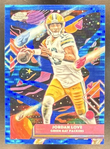 Jordan Love 2025 Topps Cosmic Chrome #35 Blue Moon Refractor 36/99 Packers AS6