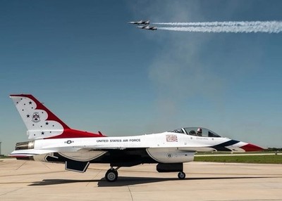 The United States Air Force Thunderbirds (USAF) Aerial demonstration squad