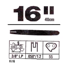 Homelite GUIDE BAR-16" 3/8 pitch .050" guage 55 drive links Handh_ HOM-NE16001G7