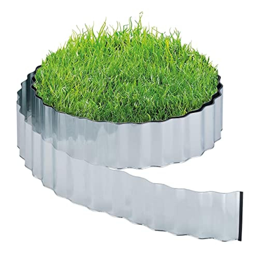 Relaxdays Bordura per Aiuole Metallo 16cm x 12m - Bordo Prato DIY
