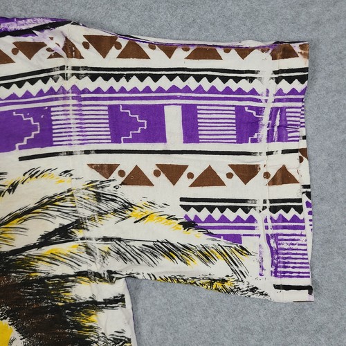 Vintage Native American Shirt Sz L White All Over Print Aztec Southwestern AOP - Picture 4 of 10
