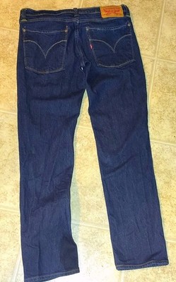 Iconic Levi's Premium 501 Original Fit Jeans Dark Denim Button Fly Men's 33×32 