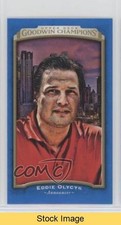 2017 Upper Deck Goodwin Champions Horizontal Mini Royal Blue Ed Olczyk READ o1h