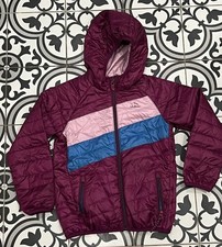 LL Bean Puffer Hoodie Zip Up Coat Jacket Kids Youth Girls Age 6 / 7