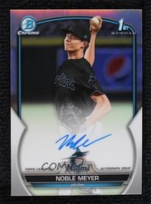 2023 Bowman Draft Chrome Prospect Refractor /499 Noble Meyer #CDA-NME Auto 14a1