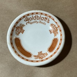 Vintage China Butter Pat Goldblatt’s Quality Foods As Is INV-B3J54