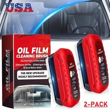 2-Pack Automotive Oil Film Cleaning Brush Car Clear Vision Glass Cleaner Gift US